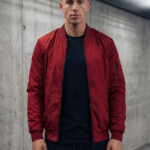 Chaqueta de entretiempo para hombre color burdeos Bolf W3908