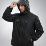Mnking Chaqueta Nieve Esquí Hombre Impermeable Forro Polar con Capucha | Cazadora Montaña Snowboard Invierno Lana Cálida Antiviento Abrigos con Capucha Desmontable Exterior (Negro,L) : Amazon.es: Moda