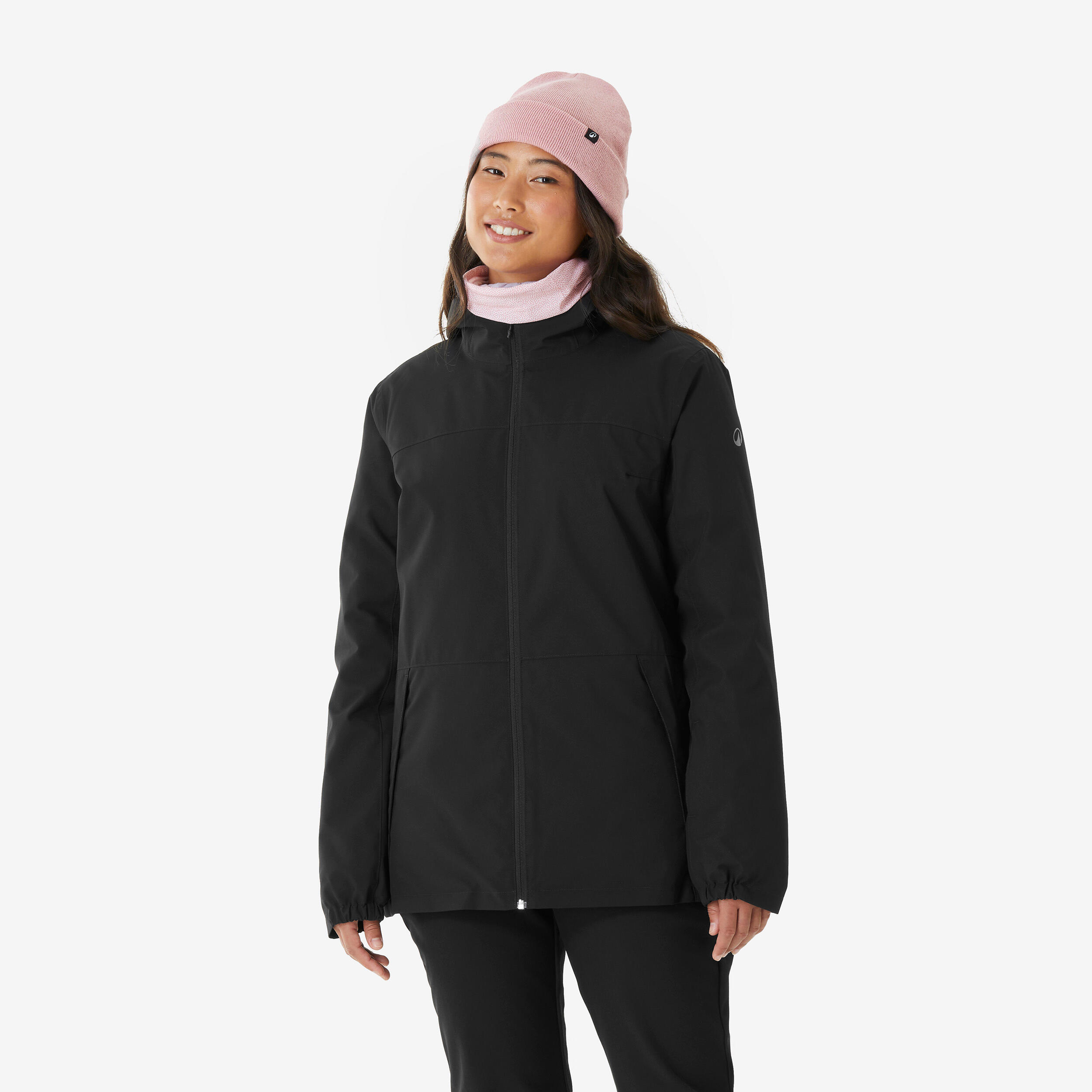 chaqueta-esqui-mujer-588vob-1.jpg Chaqueta de esquí y snowboard cálida e impermeable mujer, 100 negro - Imagen 1
