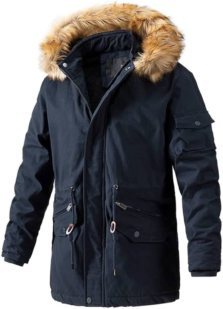 chaqueta-hombre-invierno-000ndw-1.jpg Chaquetas De Plumas Hombre,Chaqueta Larga Y Cálida De Invierno Para Hombres Moda Azul Marino Espesar Sherpa Bolsillo Forrado Con Cremallera Chaquetas De Carga Capucha De Piel Extraíble Abrigos Par : Amazon.es: Moda - Imagen 1