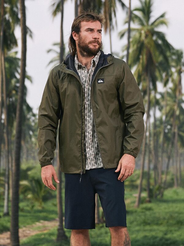 chaqueta-impermeable-943qju-1.jpg Overcast 3K Tape Chaqueta impermeable con capucha Verde Hombre | Quiksilver - Imagen 1