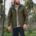 Overcast 3K Tape Chaqueta impermeable con capucha Verde Hombre