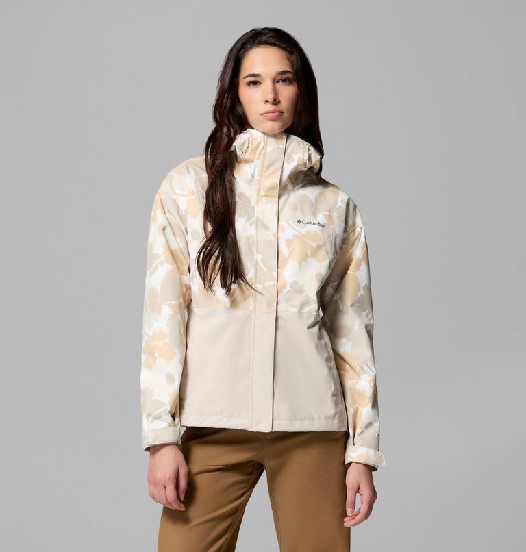 chaqueta-impermeable-mujer-036emg-1.jpg Chaqueta impermeable con estampado Hikebound™ para mujer - Imagen 1