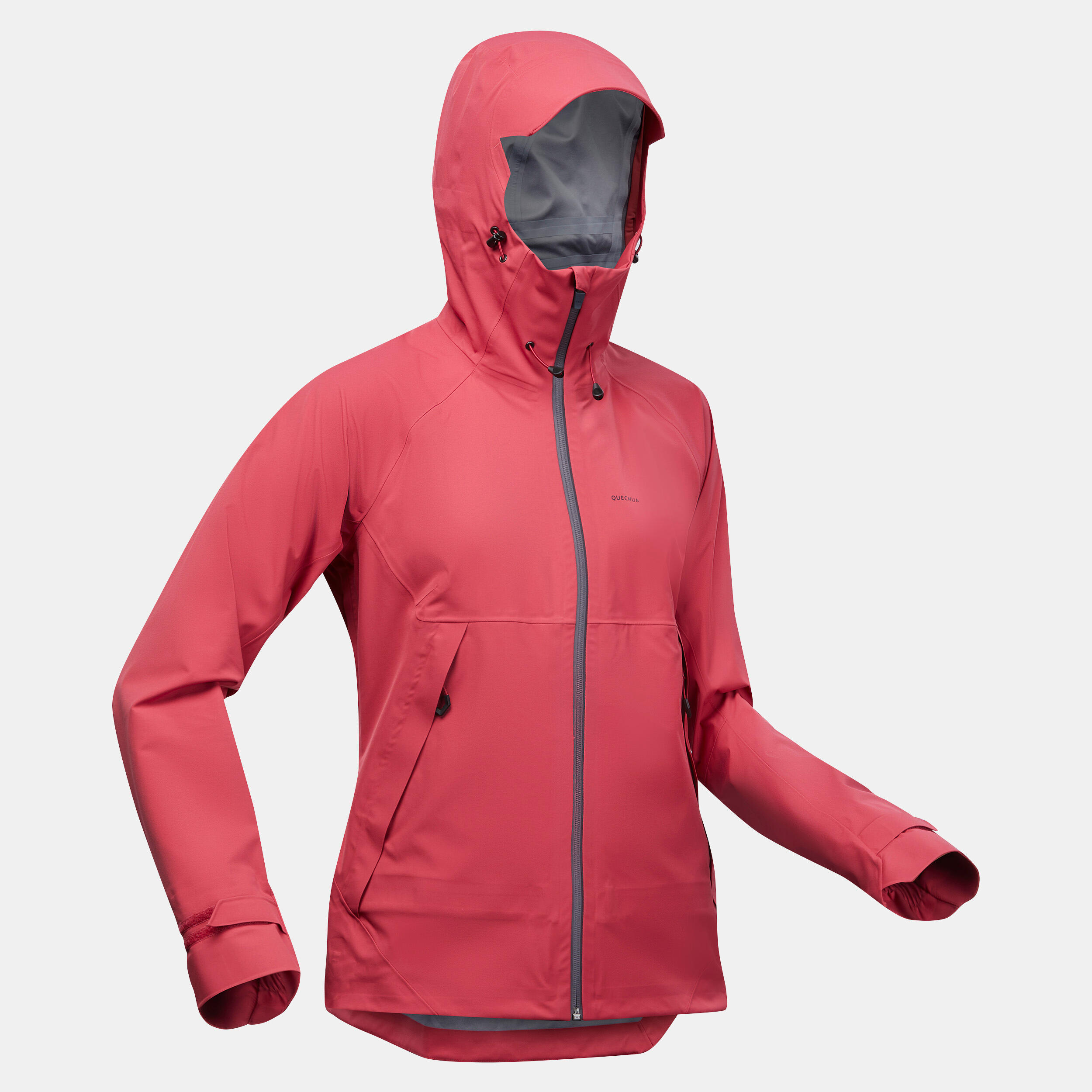 chaqueta-impermeable-mujer-537xhh-1.jpg Chaqueta impermeable montaña y trekking Mujer Quechua MH500 - Imagen 1