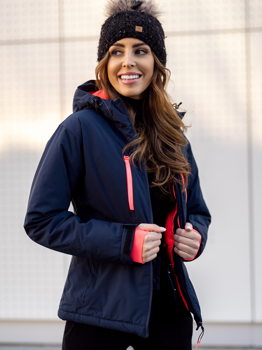 chaqueta-invierno-mujer-016veo-1.jpg Mujer Chaqueta de invierno Azul oscuro Bolf HH012 - Imagen 1