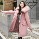 zzschs Abrigo De Invierno Mujer Chaqueta Moda Mujeres de Chaqueta Caliente Slim Trench Parka Ropa Abrigo De Lana Mujer Elegante Ropa Chaqueta Largos Rosado Metro : Amazon.es: Moda