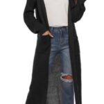 Chaqueta larga mujer de punto suave