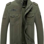 LaoZanA Chaqueta Militar Hombre Otoño Casual Abrigo Bomber Cazadora Slim Fit Verde del ejército 3XL : Amazon.es: Moda