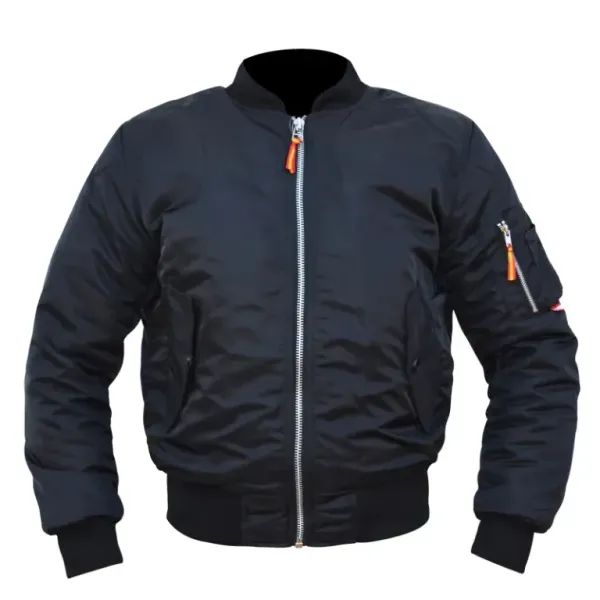 chaqueta-moto-hombre-918foi.webp CHAQUETA BOMBER MOTO 100% KEVLAR NEGRA - Imagen 1