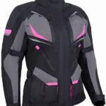 CHAQUETA MUJER 3/4 DE MOTO EN TEXTIL IMPERMEABLE, TRANSPIRABLE Y TÉRMICO CON PROTECCIONES C.E.