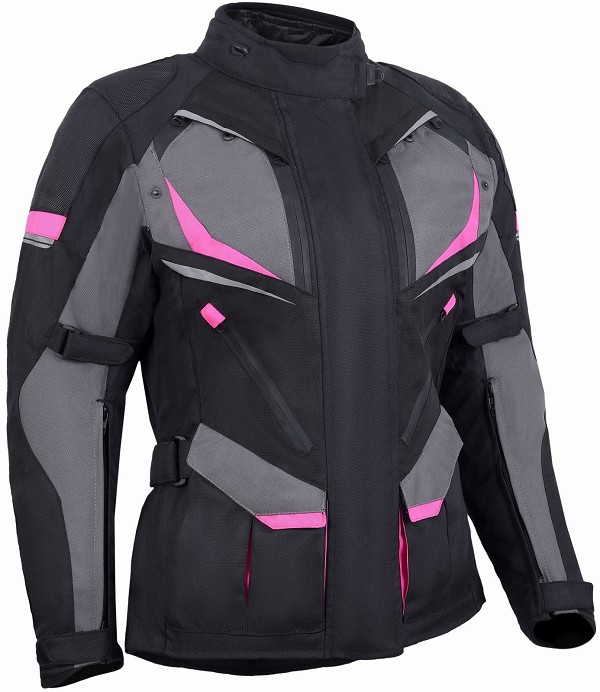 chaqueta-moto-mujer-611vba-1.jpg CHAQUETA MUJER 3/4 DE MOTO EN TEXTIL IMPERMEABLE, TRANSPIRABLE Y TÉRMICO CON PROTECCIONES C.E. - Imagen 1