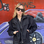 Chaqueta negra oversize doble tela en hombros – bgb