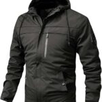 Chaqueta acolchada negra con capucha para hombre, abrigo de invierno ligero y aislante, chaqueta acolchada resistente al agua para hombre, chaqueta negra resistente al viento para exteriores, ropa : Amazon.es: Moda