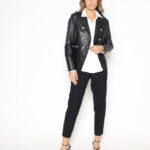 Chaqueta Mujer Piel Negra – Yuko – Peletería Piedad de Diego