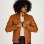 Chaqueta de napa color cuero hombre | HervásPiel