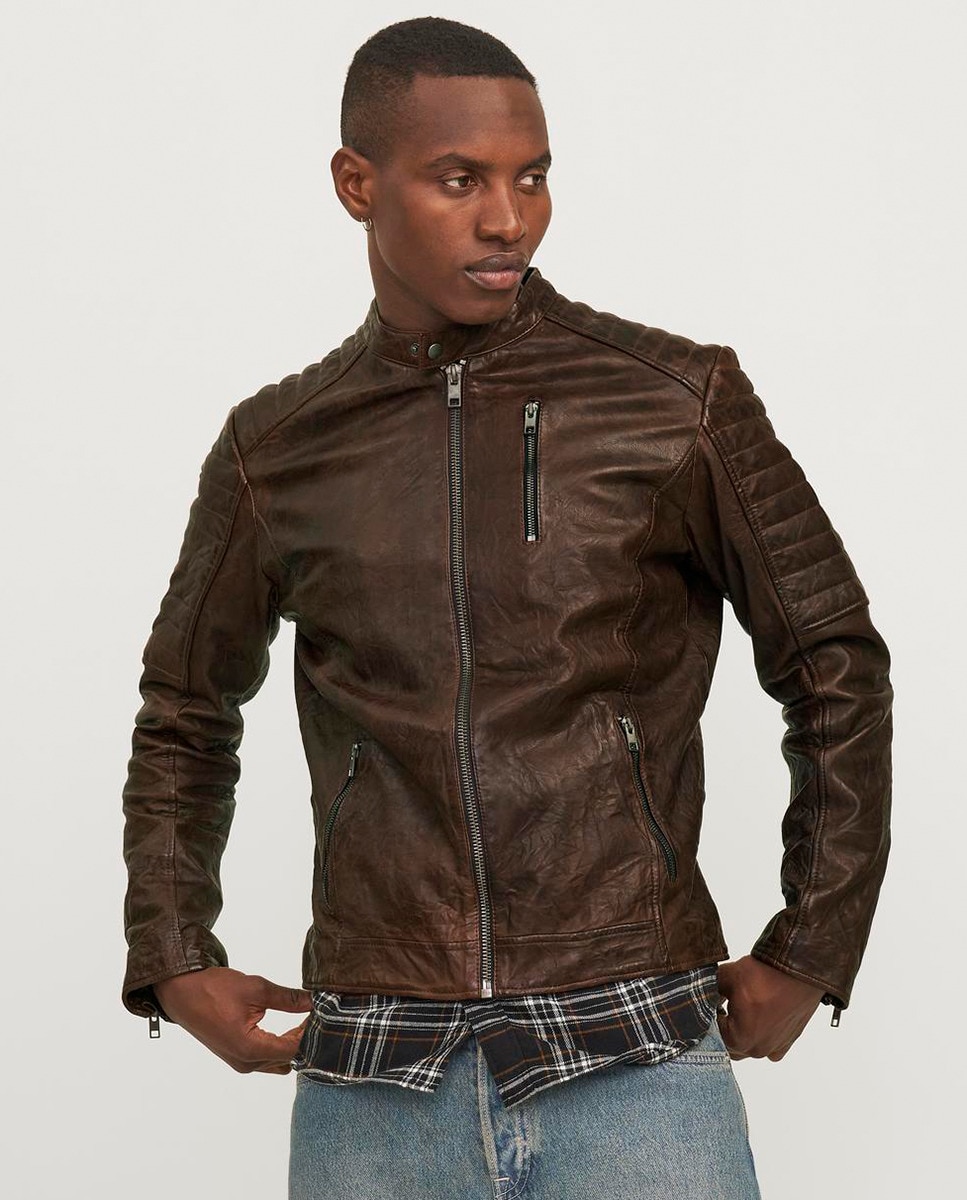chaqueta-piel-hombre-478euy-1.jpg Cuero Chaquetones De Marca Hombre Cuero Hombre Cazadoras De Cuero De Marca Piel Mejores Marcas De - Imagen 1