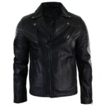Chaqueta piel Napa hombre vintage estilo motero Biker Black 921 INFINITY Negro | Marrón