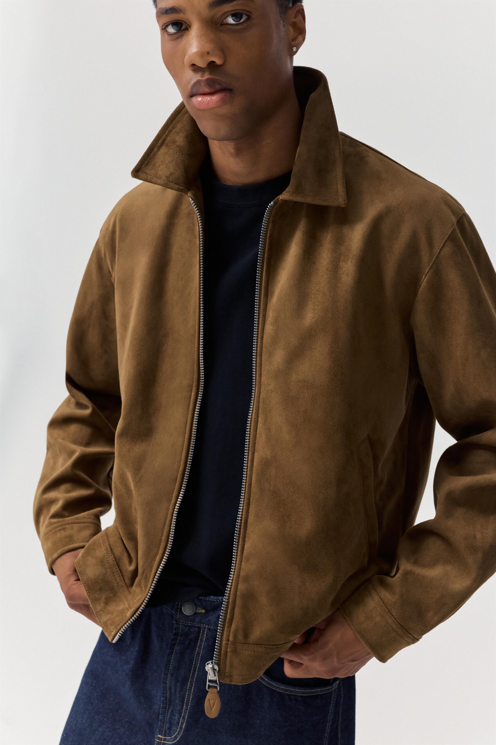 chaqueta-piel-hombre-749ucw-1.jpg Leather Chaqueta De Piel Hombre Pull And Bear Cazadoras Efecto Piel De Hombre Pull&Bear España - Imagen 1