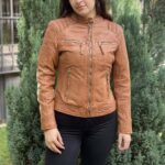 Cazadora cuero ldmdp tan