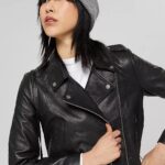 CAZADORA DE PIEL MUJER ESPRIT
