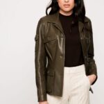 Chaqueta militar de cuero