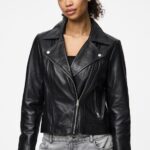 Chaqueta de piel tipo biker | Chaquetas de Mujer | SPF