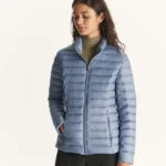 Chaqueta con capucha Jott de plumas pato Mujer AZUL