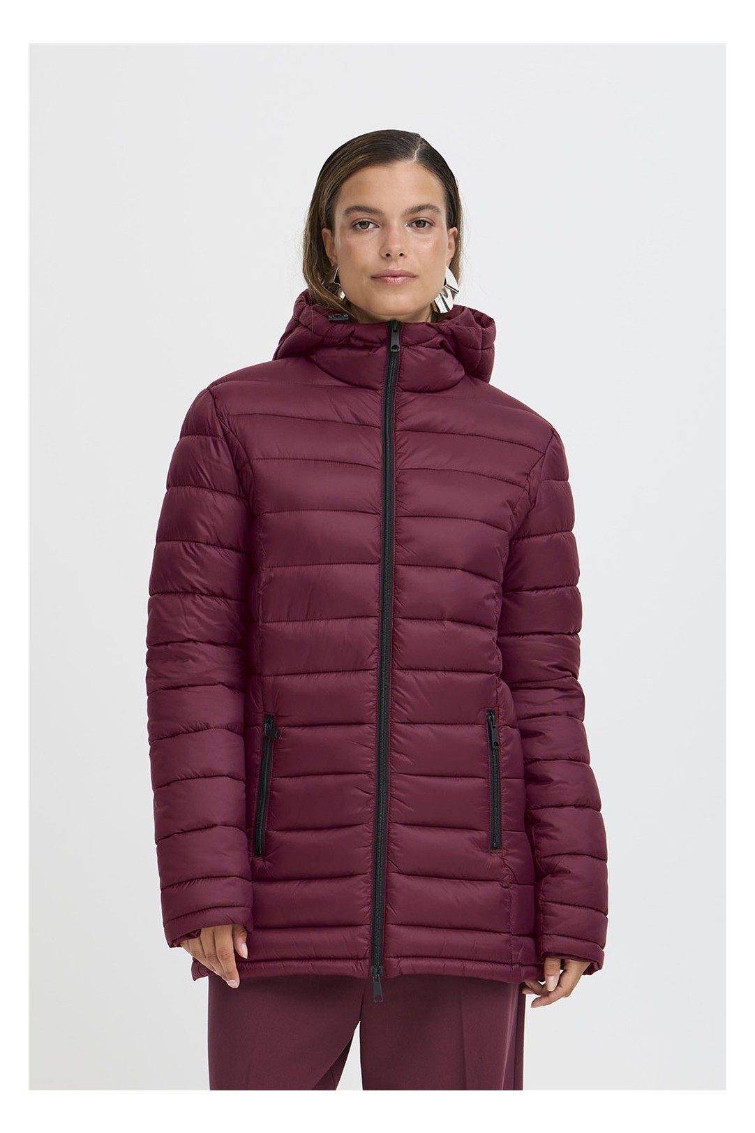 chaqueta-plumas-mujer-983rgl-1.jpg PLUMAS MUJER BYOUNG BÁSICO BURDEOS Talla 36 Color BURDEOS - Imagen 1