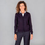 Chaqueta punto fino marino de mujer con cremallera Gary's