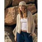CHAQUETA PUNTO CALADA CON CAPUCHA DE MUJER SUBLIM