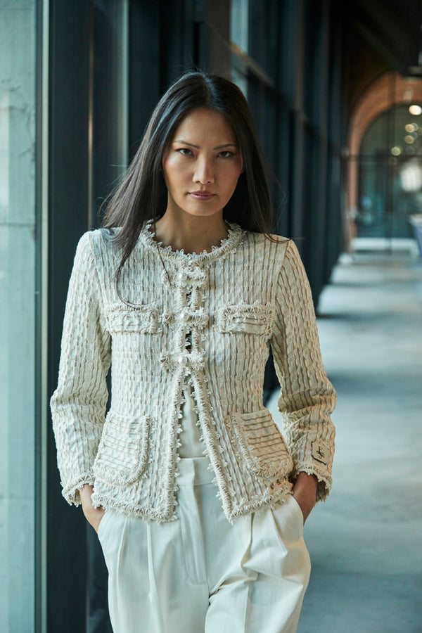 chaqueta-tweed-482cil-1.jpg Chaqueta tweed crudo VACHEL The Extreme Collection Guapa y con estilo SHOP - Imagen 1