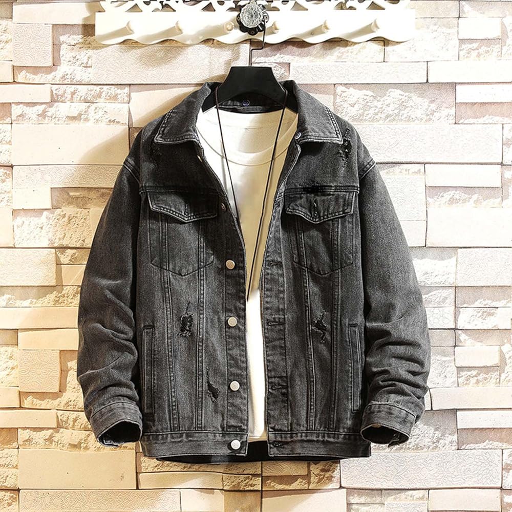 chaqueta-vaquera-755kix-1.jpg Chaqueta vaquera para hombre 3Xl largo: chaqueta de motorista para hombre, chaqueta deportiva de tela vintage, chaqueta de entretiempo transpirable, chaqueta de entretiempo, chaqueta para hombre,: Amazon.es: Moda - Imagen 1