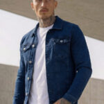 Chaqueta vaquera para hombre azul oscuro Bolf 200