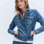 Cazadora vaquera de mujer entallada Easy Wear Azul índigo 34/XS