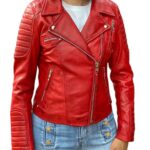 Cazadora de Cuero Mujer MDP Zaz Red medinapiel.es