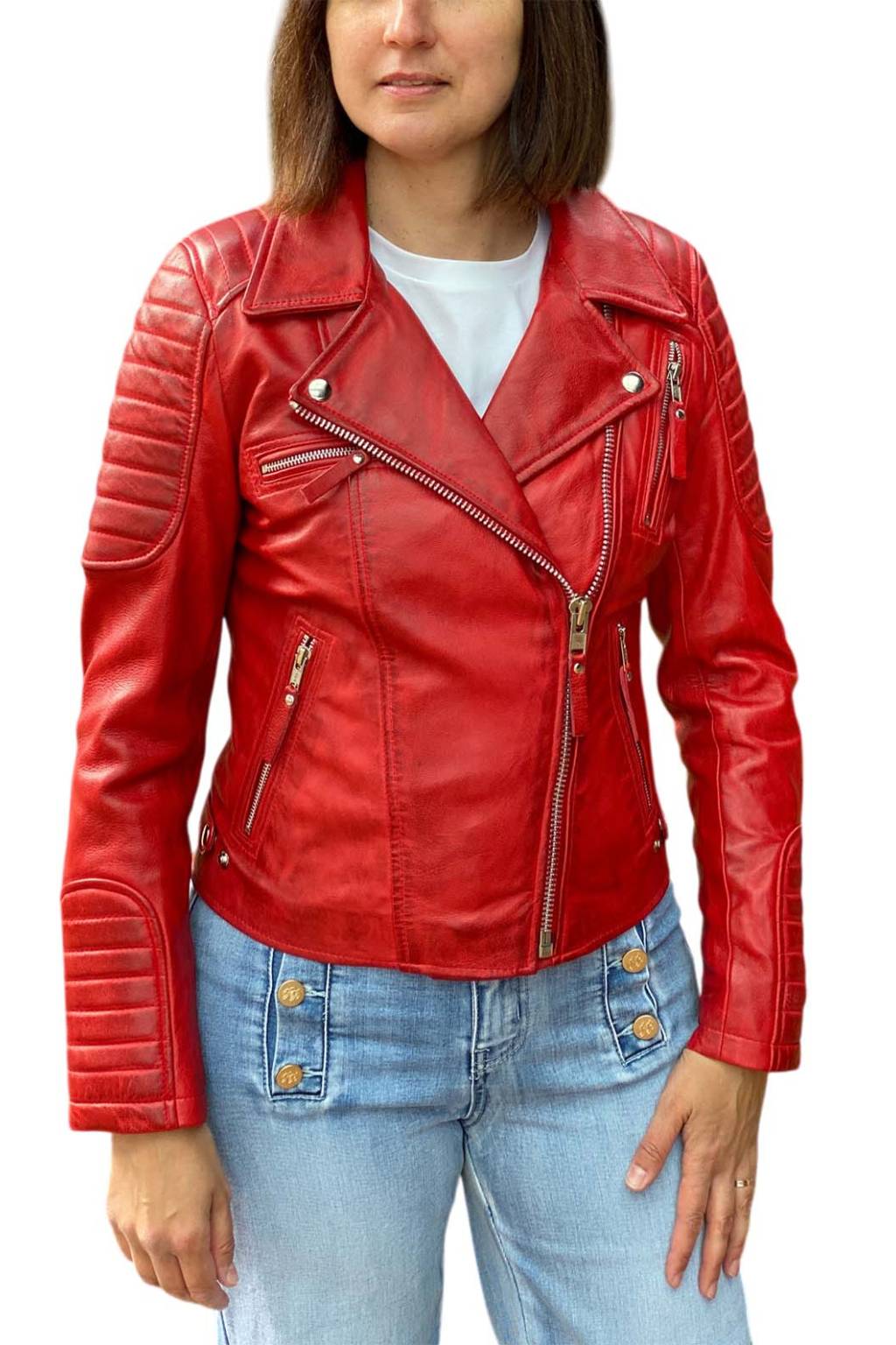 chaquetas-de-mujer-208lbc-1.jpg Cazadora de Cuero Mujer MDP Zaz Red medinapiel.es - Imagen 1