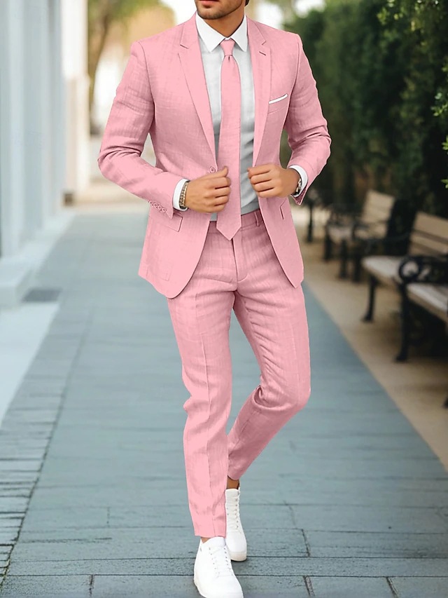 chaquetas-hombre-vestir-193fzn-1.jpg 🕴️ Traje Chaqueta de Hombre de Lino con Cuello Plano – Dos Piezas | Hasta la Talla 6XL Naza Cortes - Imagen 1