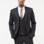 Chaqueta de traje slim fit negro