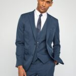Chaqueta de traje slim fit azul