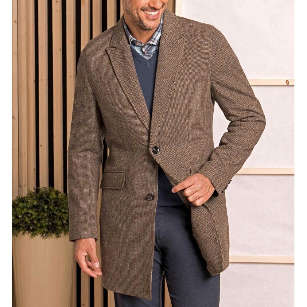 chaqueton-hombre-934jba-1.jpg Abrigo de paño marrón para hombre JL Arenas - Imagen 1