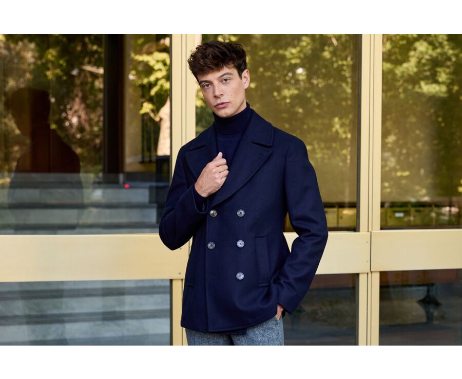 chaquetones-hombre-496idx-1.jpg Abrigo de lana para hombre Marino GAËLAN - Imagen 1