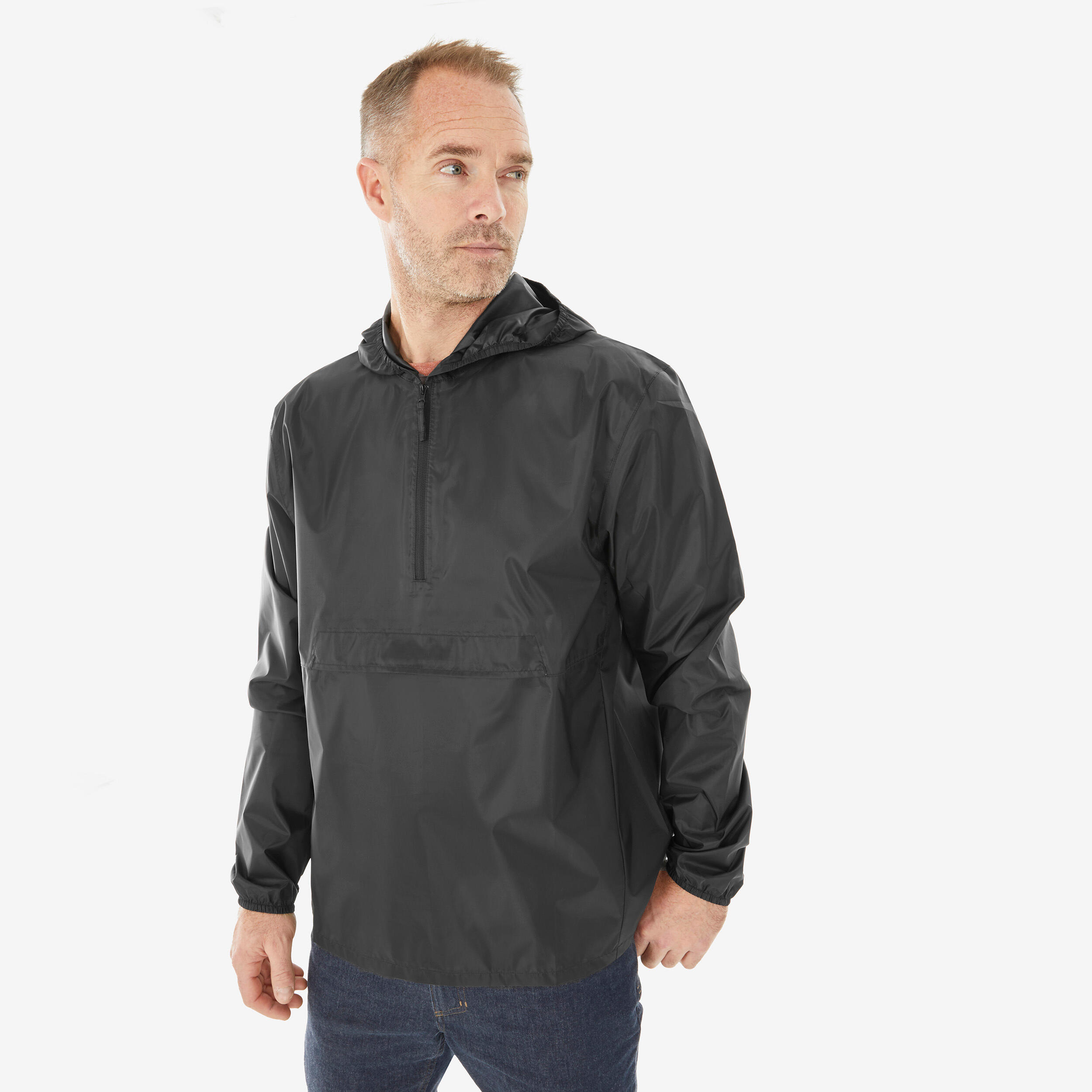 decathlon-chubasquero-448ptr-1.jpg Chubasquero de montaña y trekking compacto e impermable Hombre Quechua Raincut - Imagen 1