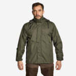 Chubasquero Reforzado Solognac 100 Hombre Chaqueta Impermeable Verde
