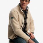 Hombre Chaqueta de Forro Polar Sherpa Outdoor en beige avena | Superdry ES