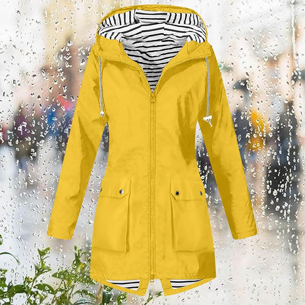 impermeable-mujer-470lgg-1.jpg Genérico Chubasquero Mujer Impermeable Ligera Ligero Cortavientos Con Capucha Chubasquero Con Cremallera Completa Al Aire Libre Chaqueta Softshell Abrigo Para Running, Senderismo: Amazon.es: Moda - Imagen 1