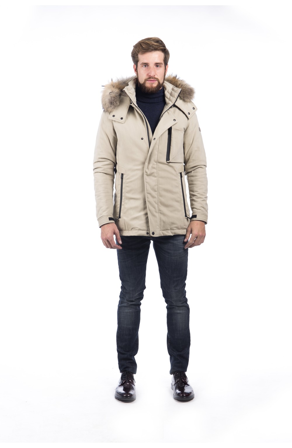 parka-hombre-047wkk-1.jpg Parka con capucha Tatras beige - Imagen 1