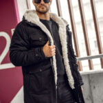 Chaqueta parka de invierno para hombre negro Bolf 22M318A