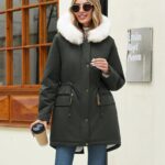 Tuopuda Abrigo Parka Mujer Largo Parka con capucha Abrigo Forrado de Lana con Bolsillos y Cremallera Invierno Chaqueta de cálido a Prueba de Viento(Gris oscuro,S): Amazon.es: Moda
