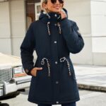 TOMEEK Abrigo Mujer Parka Largo con Capucha Chaqueta Mujer Invierno de Piel Gruesa con Bolsillos Térmica Cremallera Abrigos Cazadora Cálido Parkas Mujer Invierno(Azul Marino,S): Amazon.es: Moda