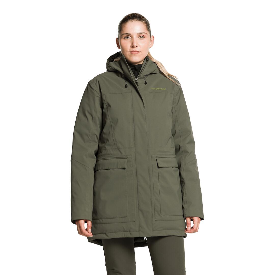 parka-verde-mujer-354zpu-1.jpg Parka para Mujer Trangoworld Gosford termic Verde Impermeable Transpirable | Decathlon - Imagen 1